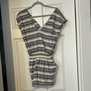 Striped V-Neck Romper